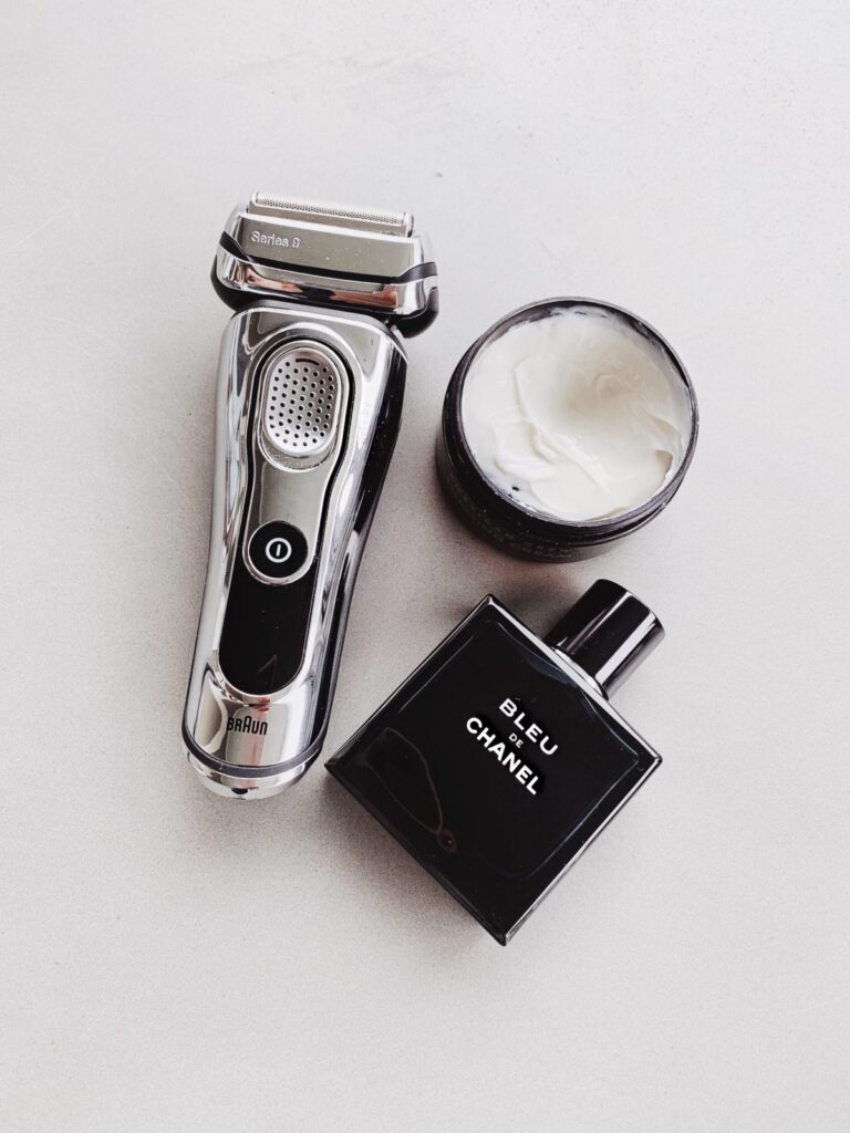 Braun Electrix Shaver and Bleu de Chanel perfume