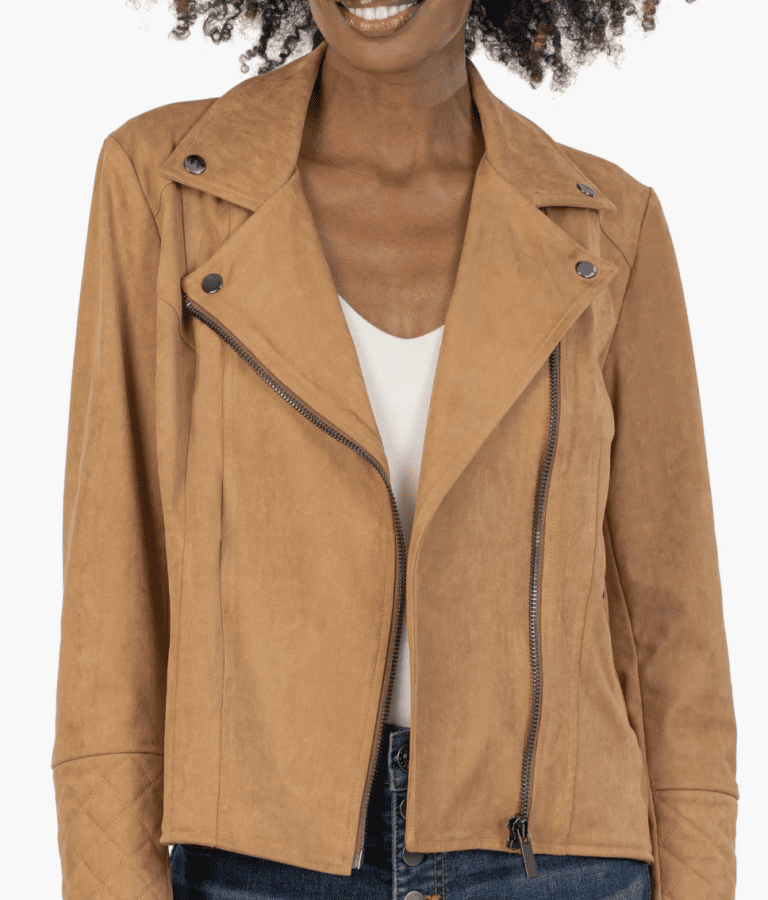 Kut from the Kloth faux suede moto jacket