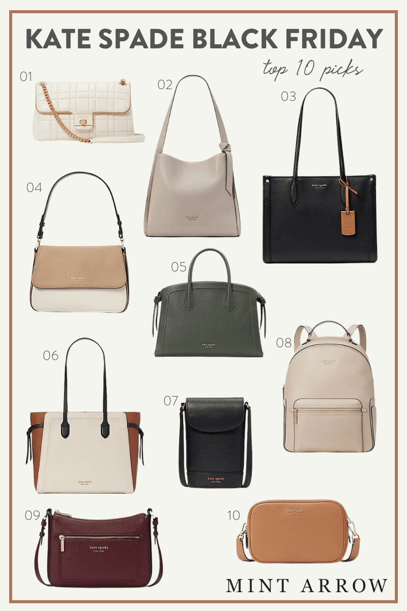 Black Friday Kate Spade sale discount code + top picks! Mint Arrow