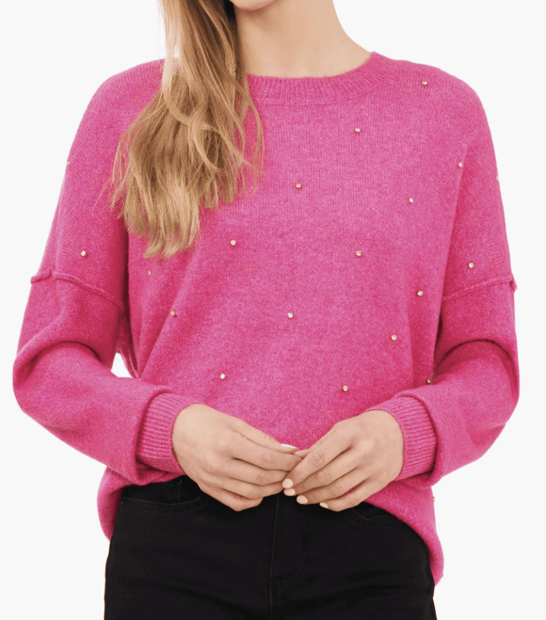Pink Rhinestone sweater