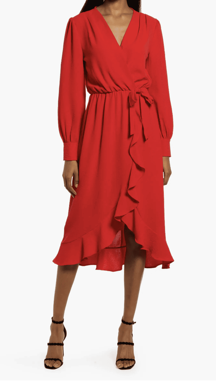 Ruffle Red Dress