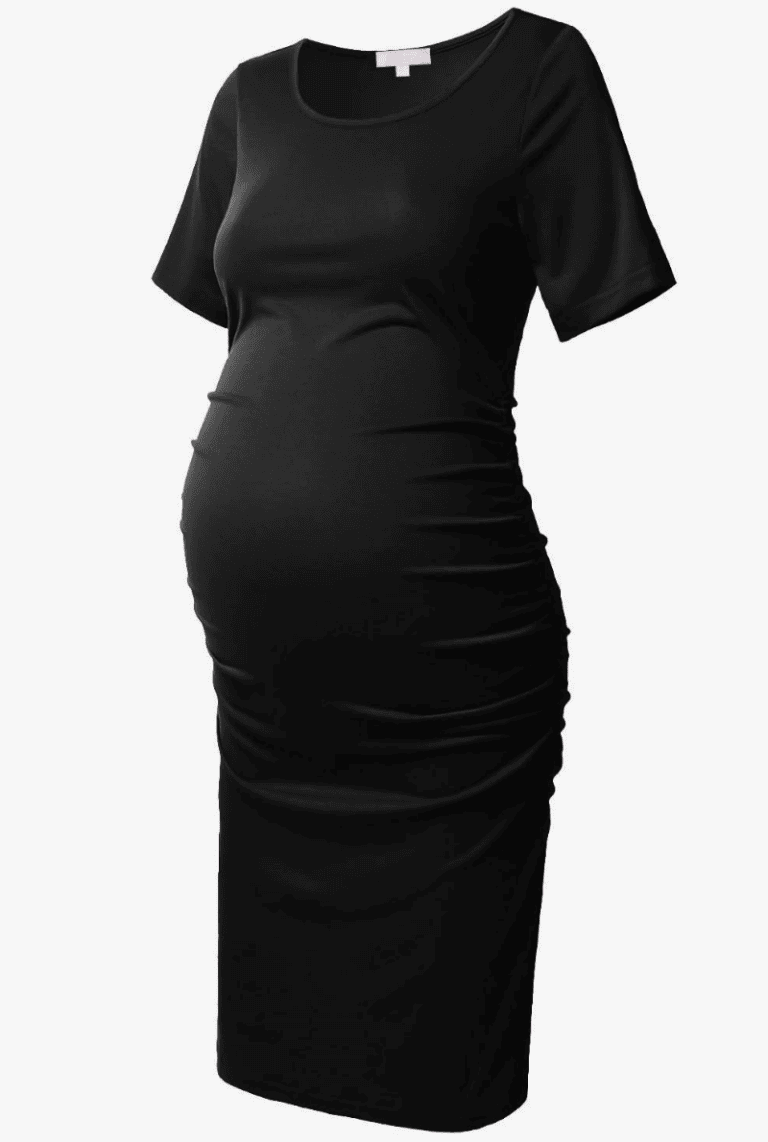 Ruched maternity dress