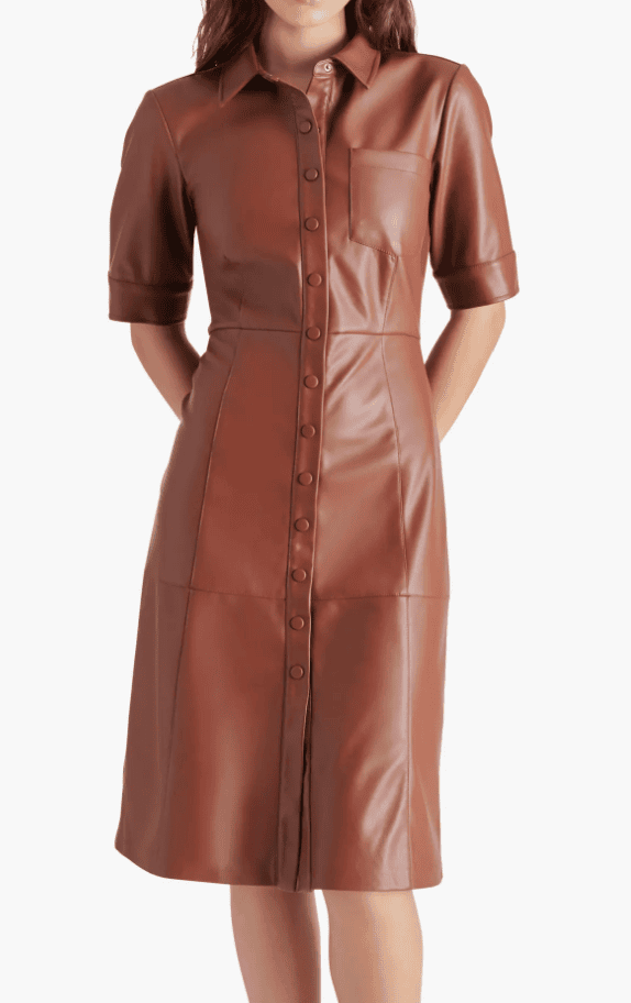 faux leather dress