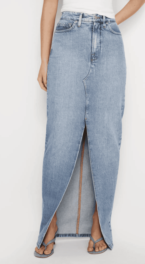 good american denim skirt