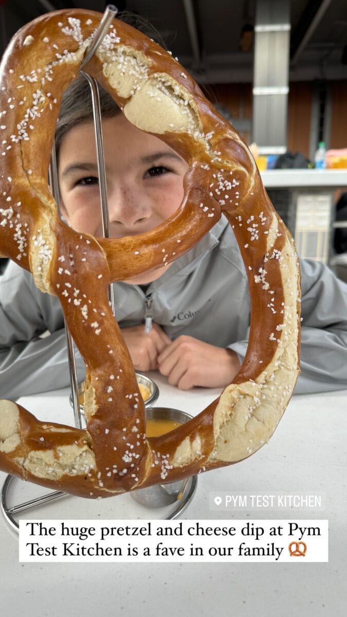 disney huge pretzels and cheese dip