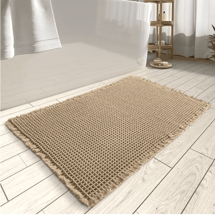 waffle bath mat