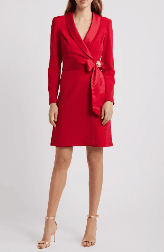 Nordstrom Long Sleeve Tuxedo Sheath Dress