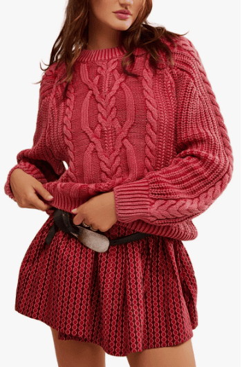 Free People cable sweater