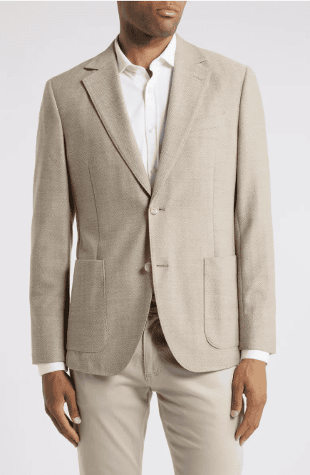 Herringbone Stretch Wool Sport Coat $261.75 (25% off)