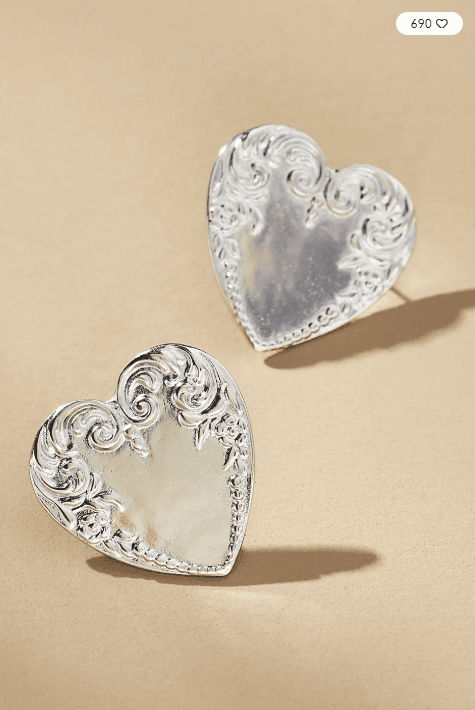 Western Heart Post Earrings: $26.95 (reg $38) Extra 40% Off in Cart!