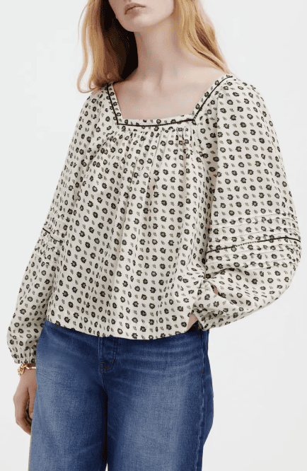 Square Neck Floral Top: $49 (reg $98) 50% OFF!