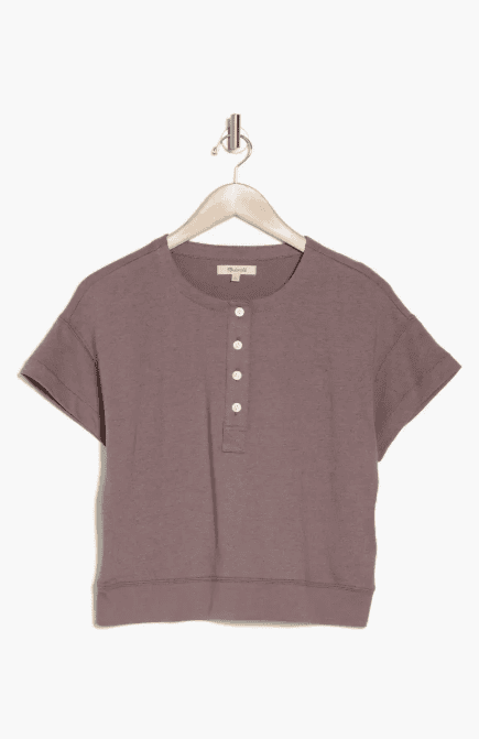 Boxy Henley: $29.97 (reg $45) 33% OFF!