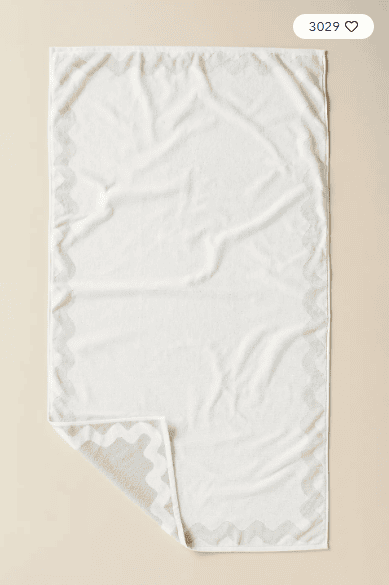 Scalloped Bath Towel: $6.47 (reg $18) 64% OFF!