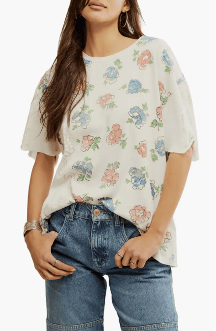 Floral Tee: $29.97 (reg $58) 48% OFF!