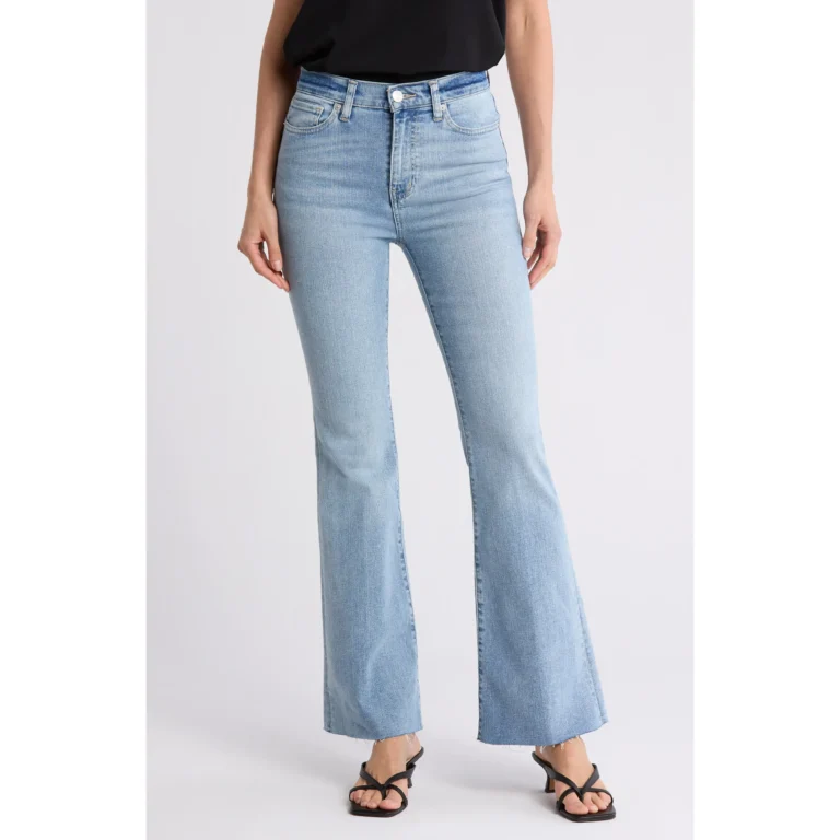 Frame Le Easy Raw Hem Flare Leg Jeans