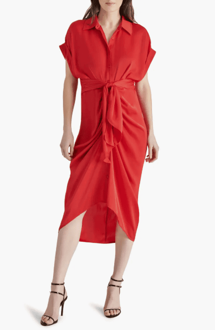 Steve Madden Tie Waist Shirt Dress: $29.70 (reg $99) 70% OFF!