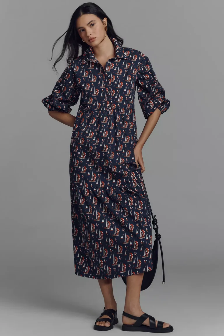 The Bettina Tiered Shirt Dress by Maeve