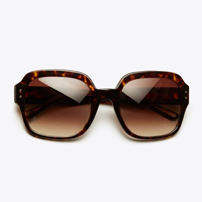 tory burch oversized square logo sunglasses